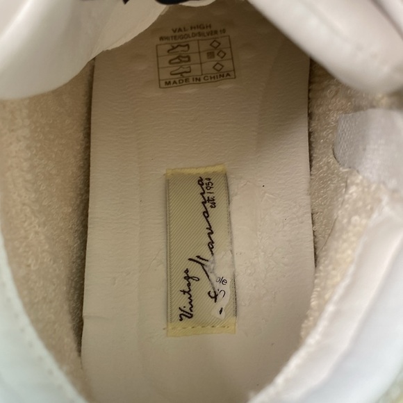 Vintage Havana Val High White/Gold/Silver Glitter High Top Shoes size 8.5 - Picture 8 of 10